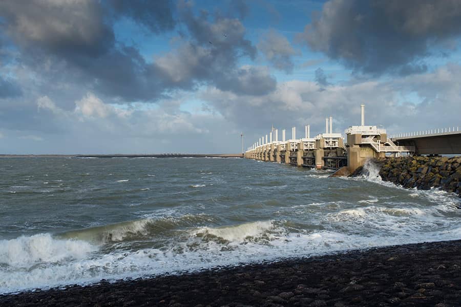 De Oosterscheldekering in Zeeland